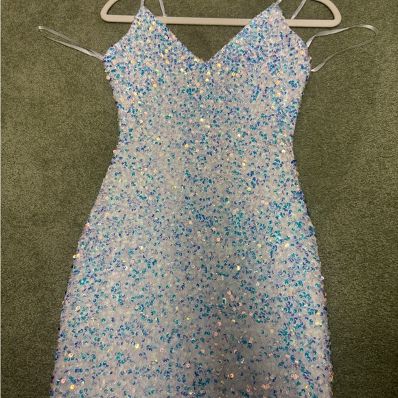 Windsor Dresses & Skirts - Windsor Blue Sequin Mini Dress